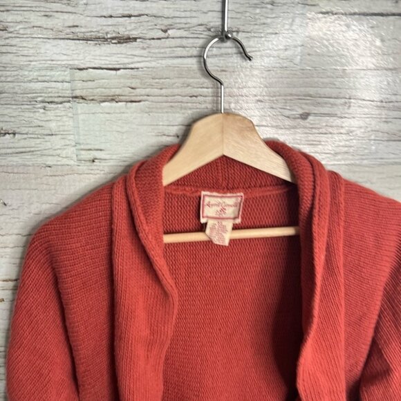 April Cornell wool blend cardigan sweater orange size xs - Picture 5 of 9